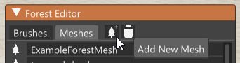 Add new mesh button